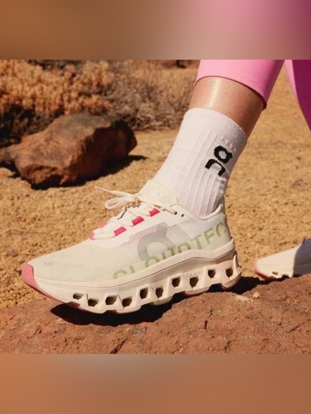 On Cloudmonster WHITE LIMA Women's Running Shoes 10.5 NEW - Picture 3 of 13